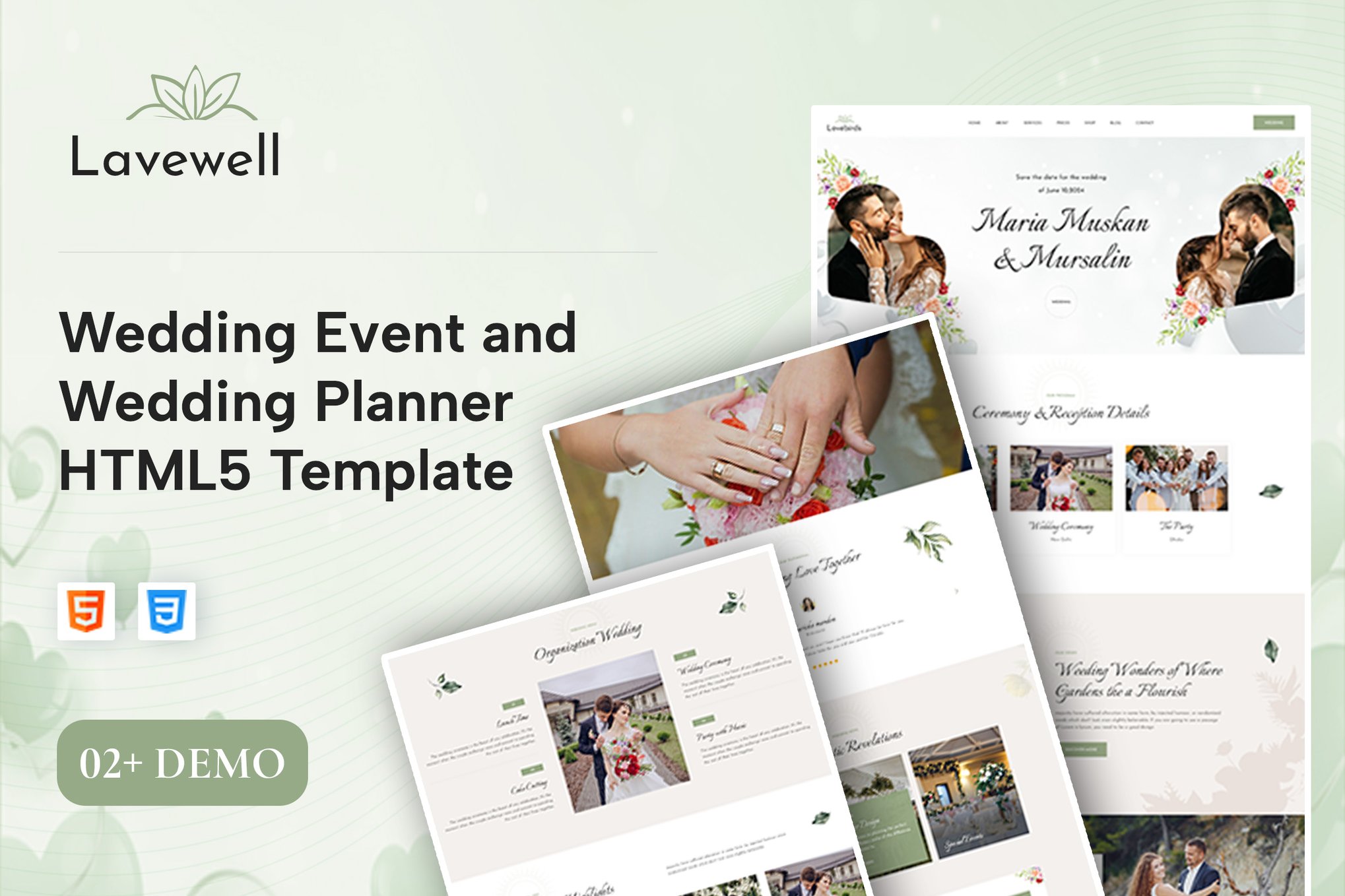 Wedding Planner and Photography HTML5 Template