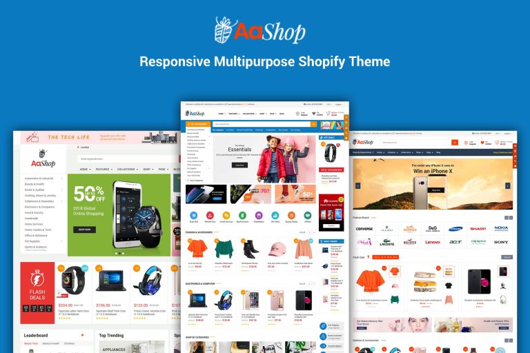AaShop – Sectioned Bootstrap 4 Shopify Theme