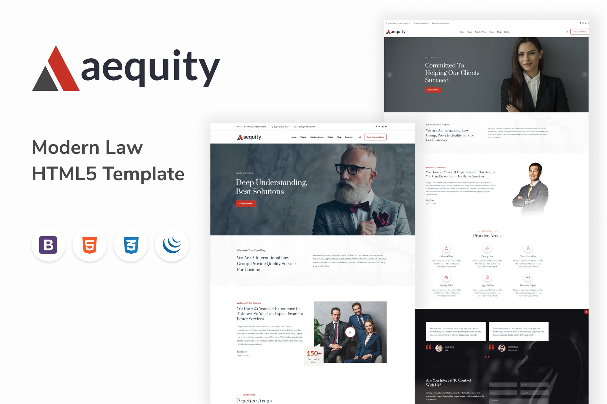 Aequity - Law Html5 Template