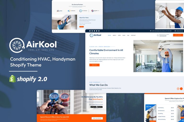 Airkool – Air Conditioning & Heating Shopify Theme