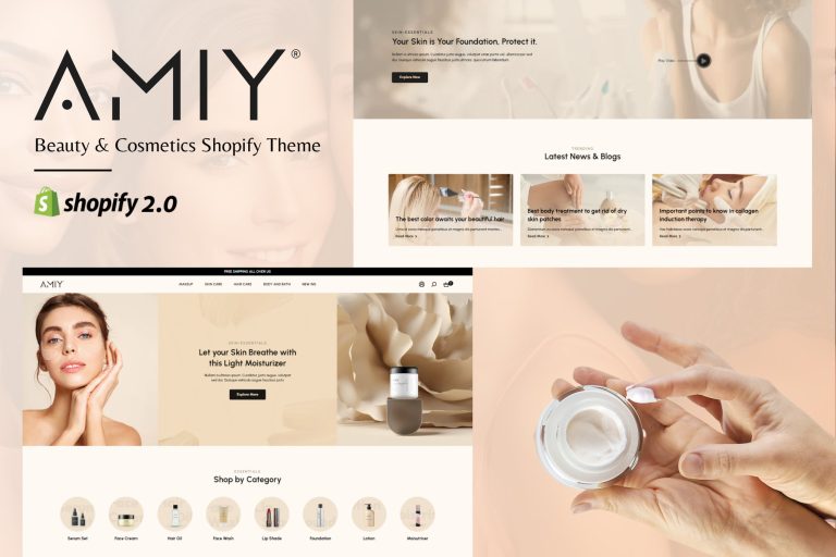 Amiy – Beauty & Cosmetics Shopify Theme