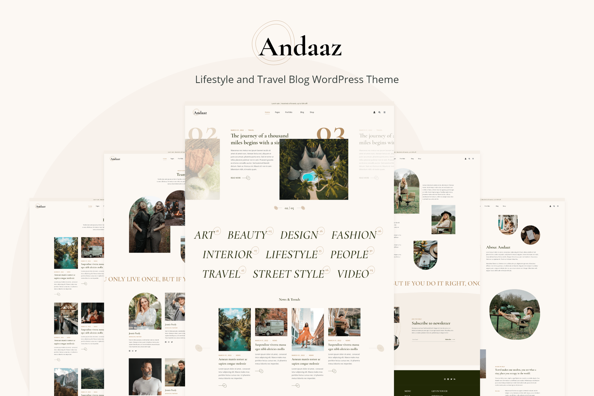 Andaaz - Lifestyle And Travel Blog Wordpress Theme