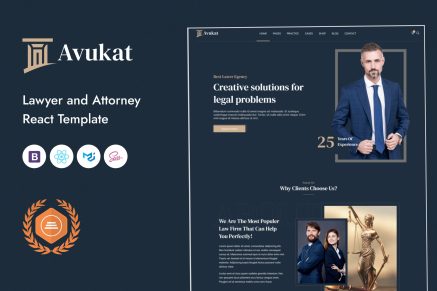 Avukat - Lawyer And Attorney React Template