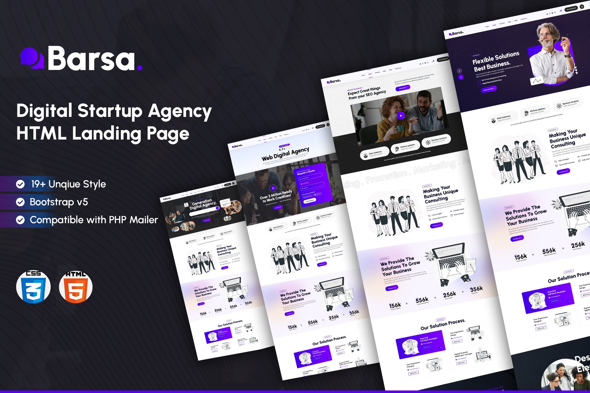 Barsa - Digital Startup Agency Html Landing Page