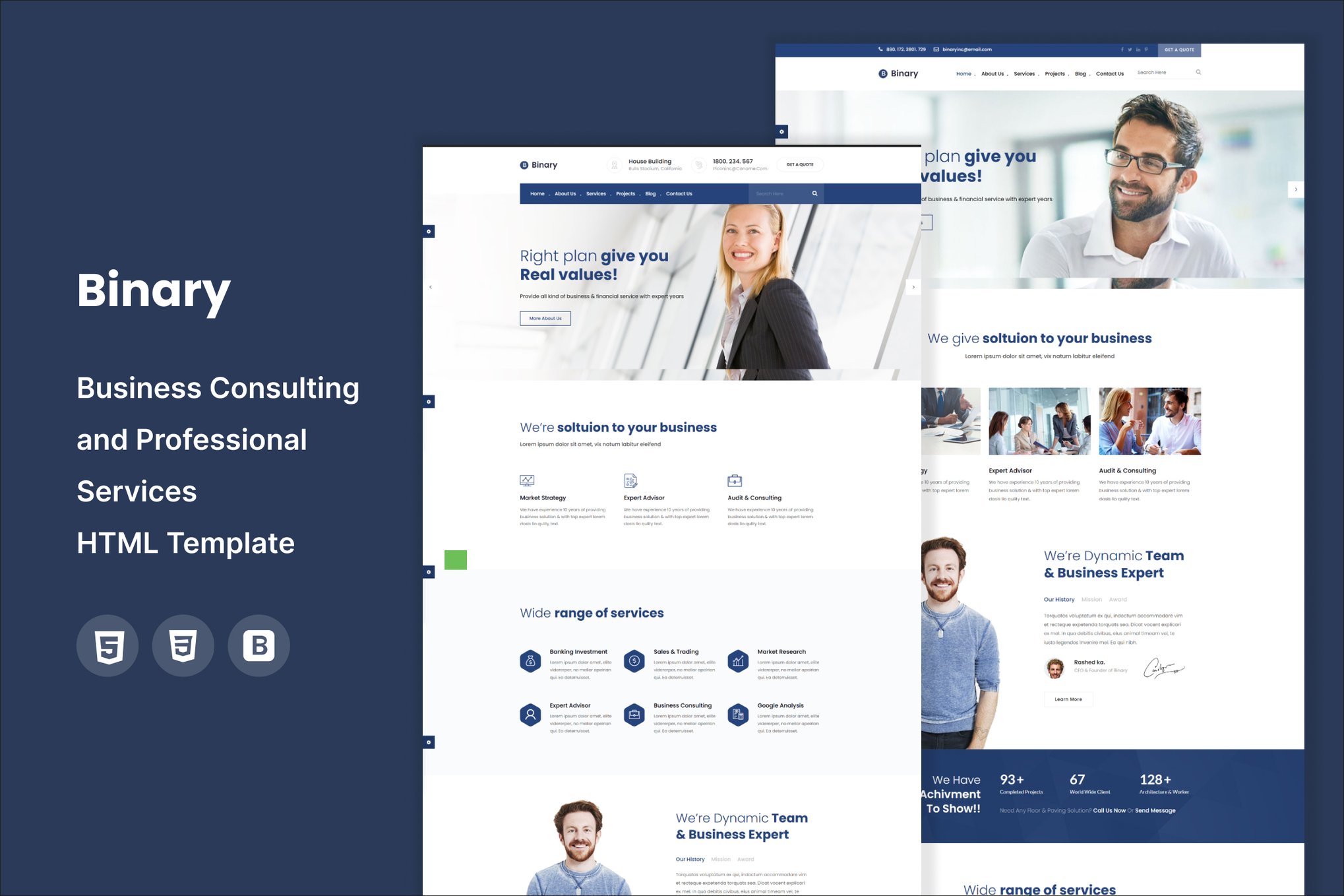 Binary - Business Consulting Html Template