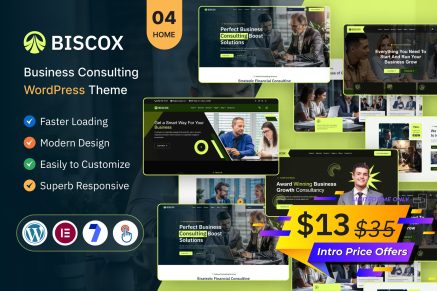 Biscox - Business Consulting Wordpress Theme 1.0.1
