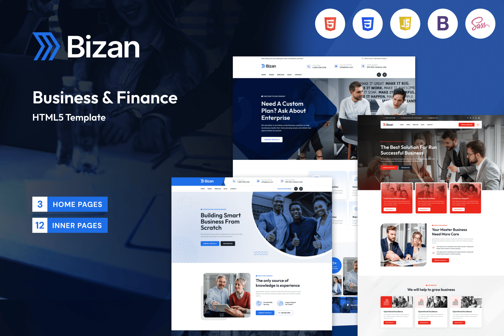 Bizan - Business & Finance Html5 Template
