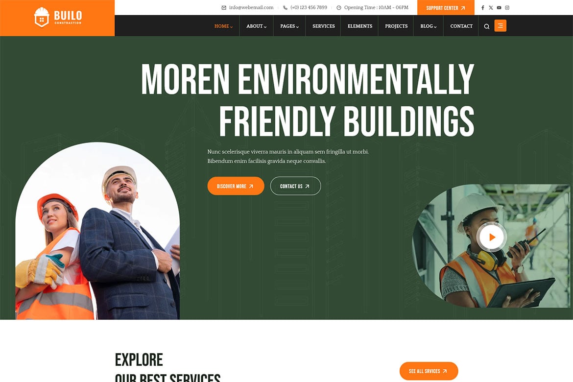 Builo - Construction Wordpress Theme 1.0.3