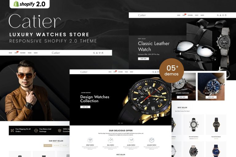 Catier – Luxury Watches Store Shopify 2.0 Theme