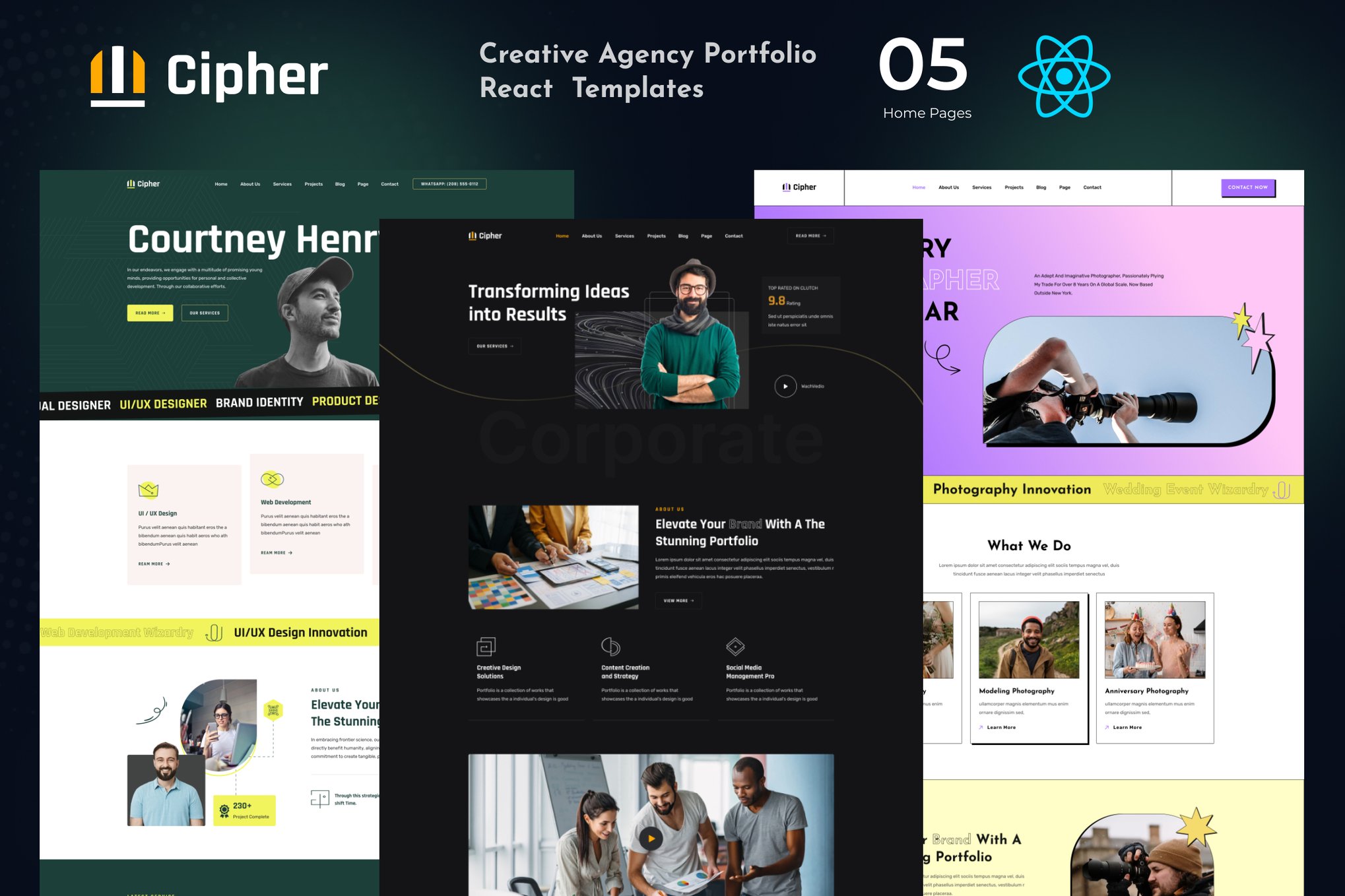 Cipher - Creative Agency Portfolio React Template