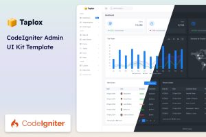CodeIgniter Admin Dashboard and UI Kit – Taplox