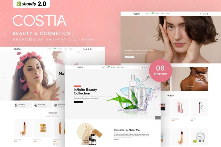 Costia – Beauty & Cosmetics Shopify 2.0 Theme