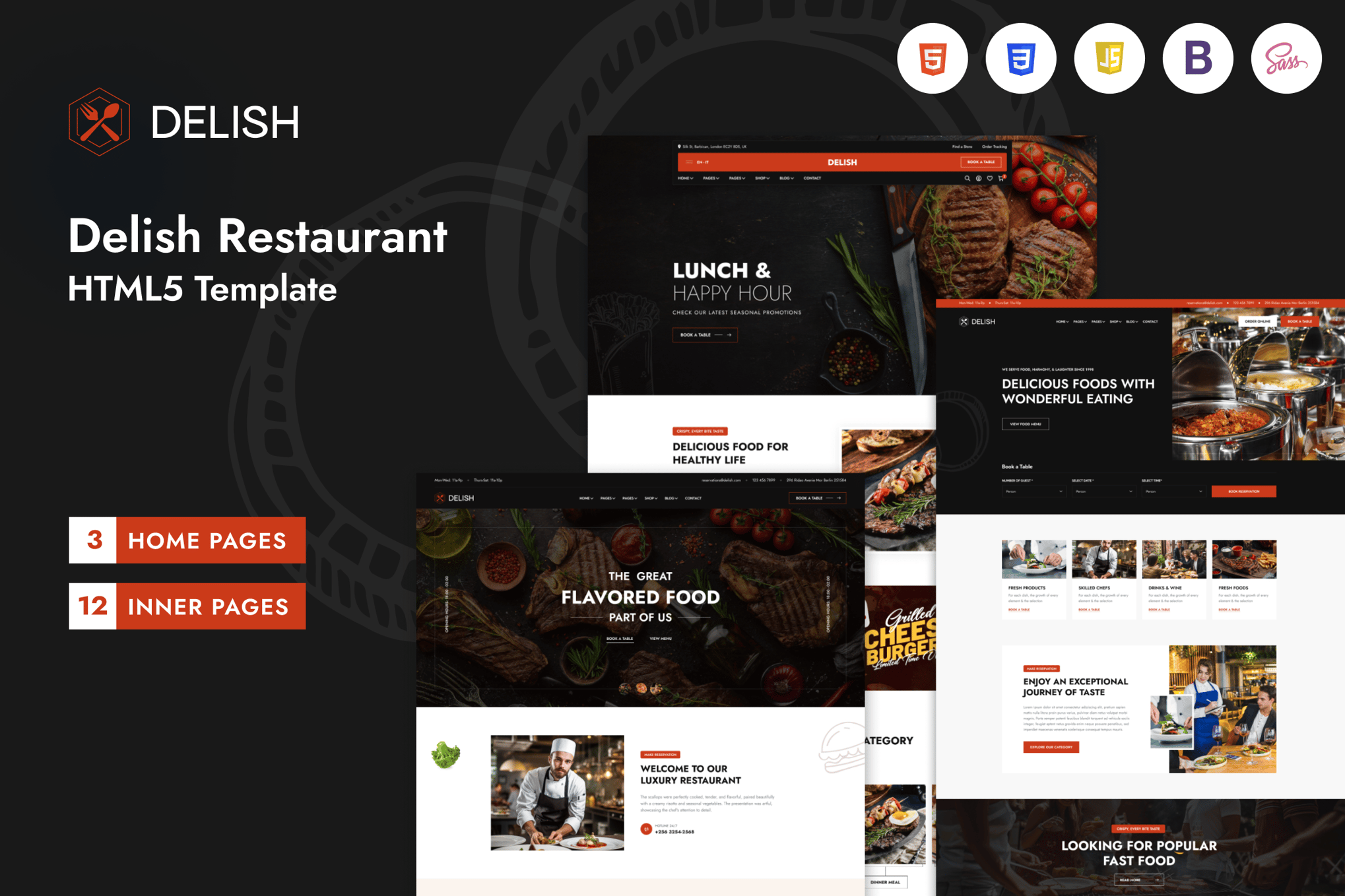 Delish - Restaurant & Cafe Html5 Template