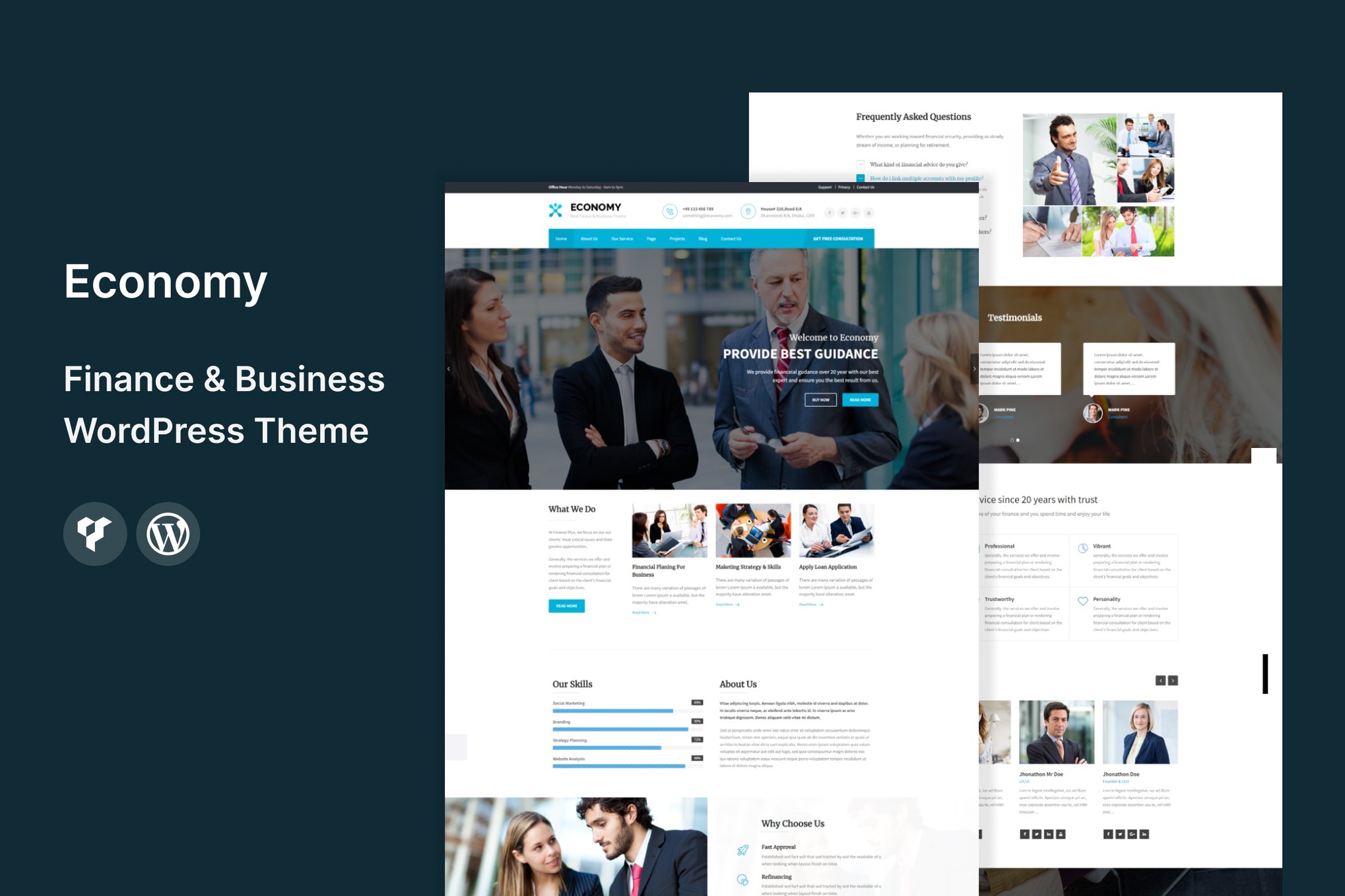 Economy - Finance & Business Wordpress Theme 1.8