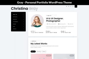 Gray – Personal Portfolio WordPress Theme