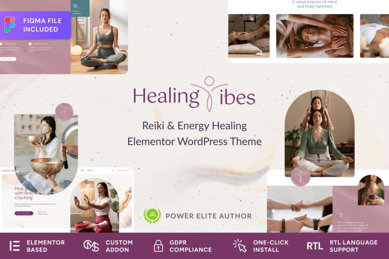 Healing Vibes – Reiki Meditation Wordpress Theme