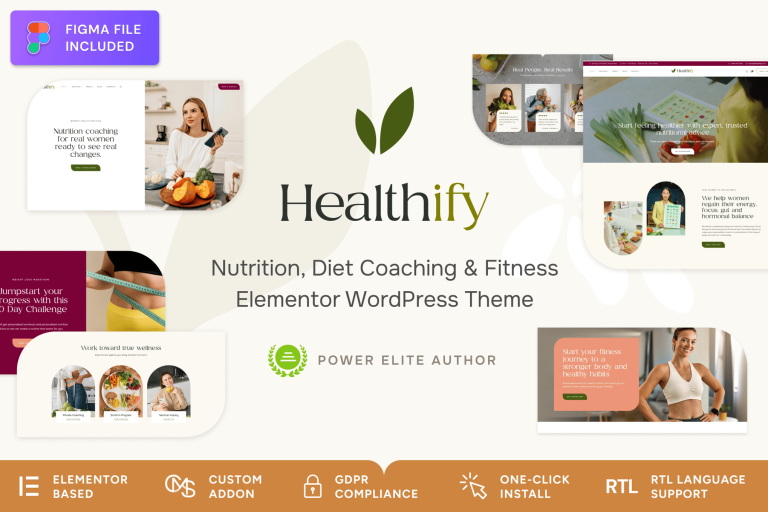 Healthify – Diet Recipes & Health Coaching Wordpress Theme
