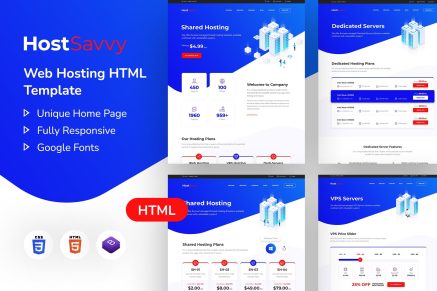 Hostsavvy | Web Hosting Html Template