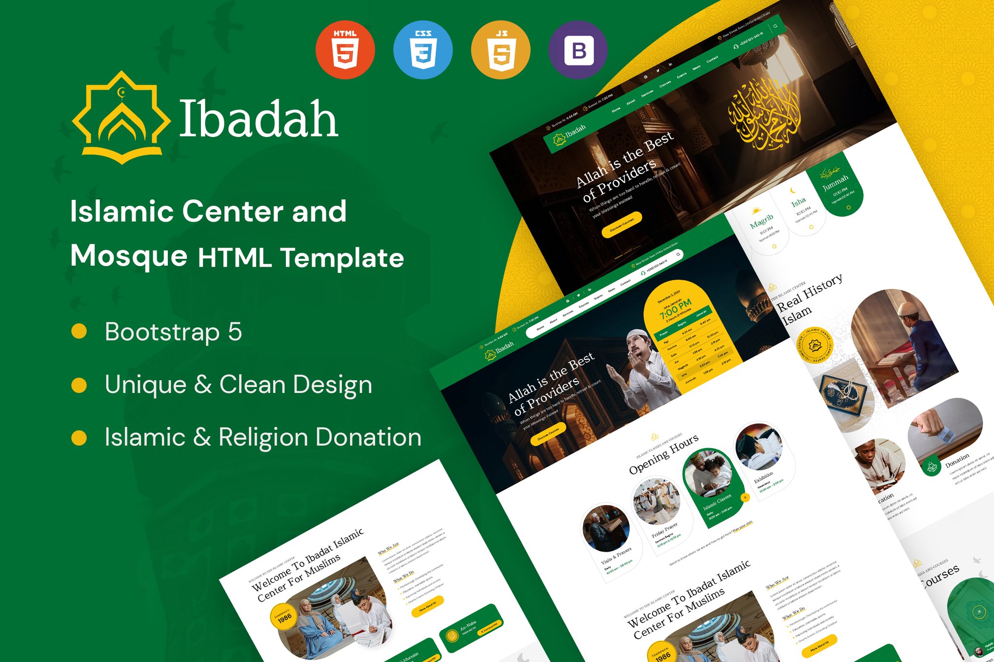 Ibadah - Islamic Center & Mosque Html Template