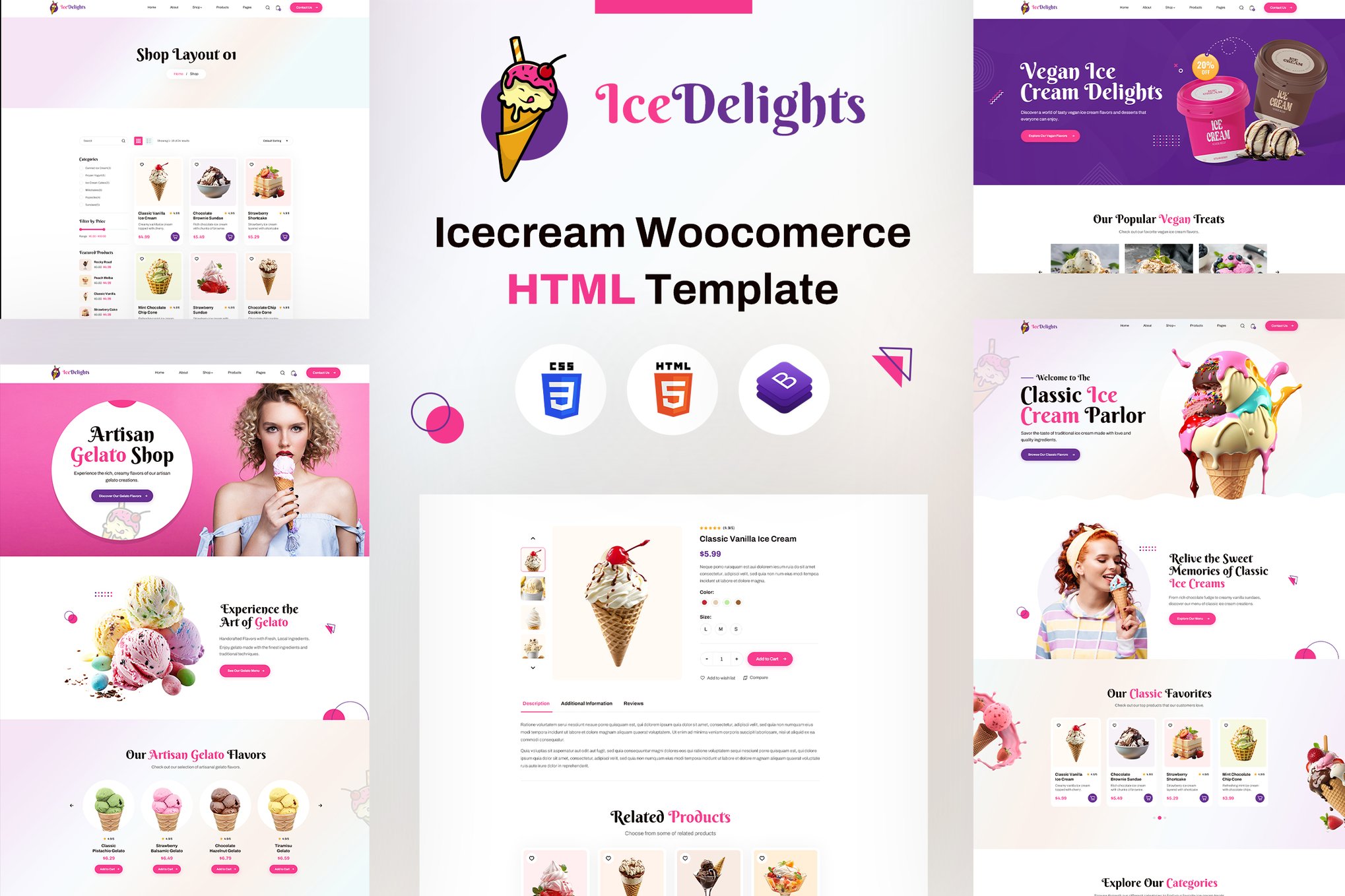 Icedelights- Ice Cream Shop Html Template