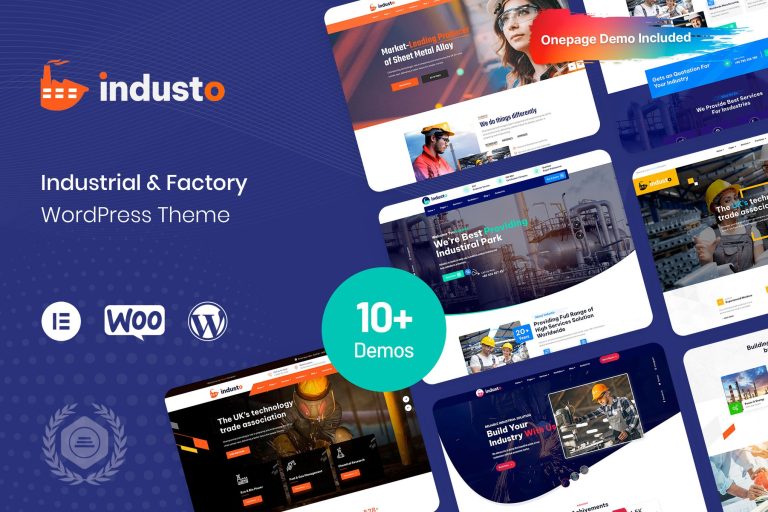 Industo – Industrial Industry & Factory WordPress