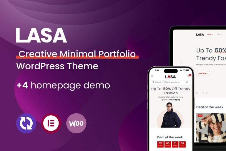 Lasa – Creative Minimal Woocommerce Wordpress Theme