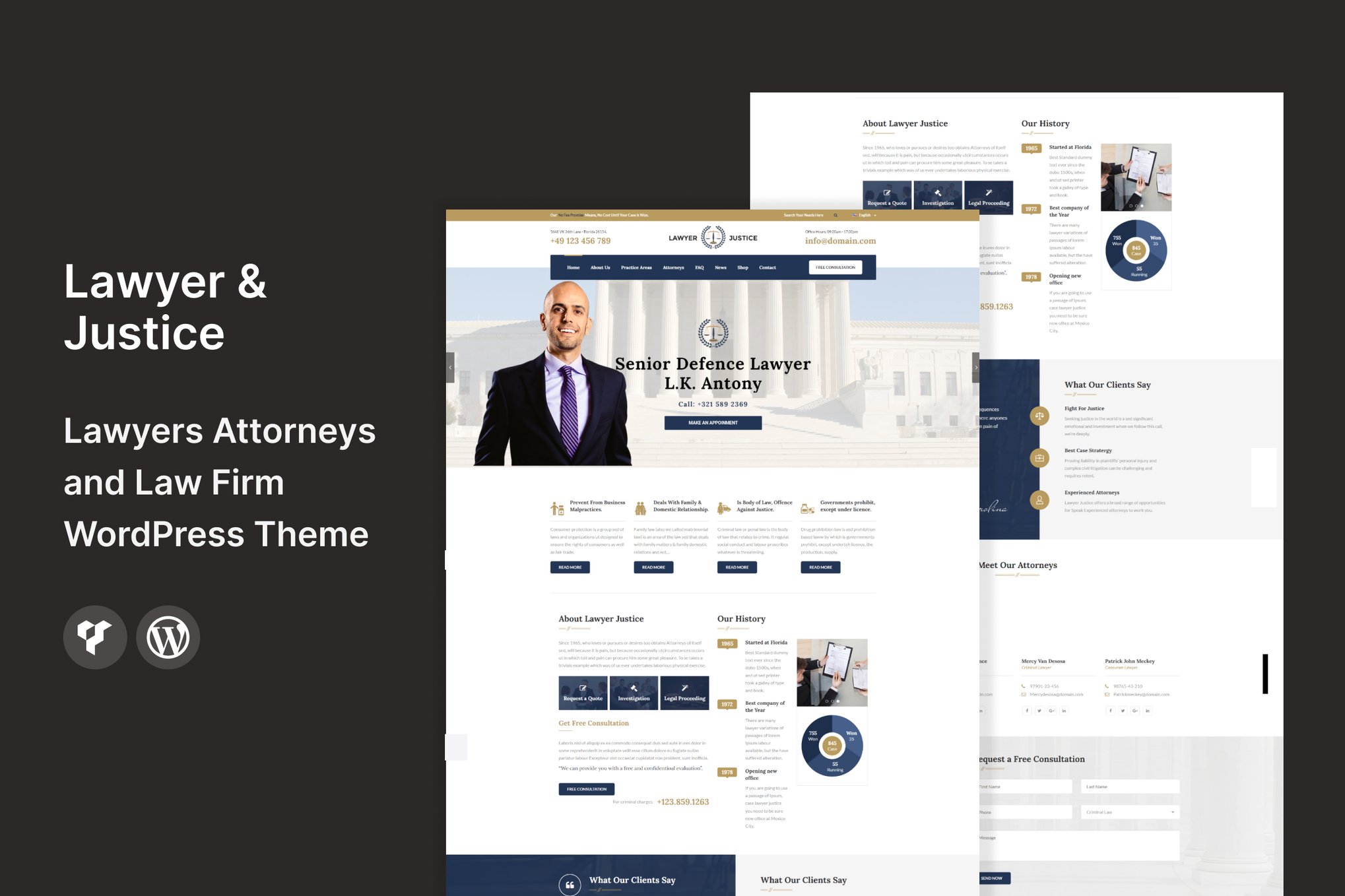 Lawyer & Justice - For Lawyers Wordpress Theme 3.0