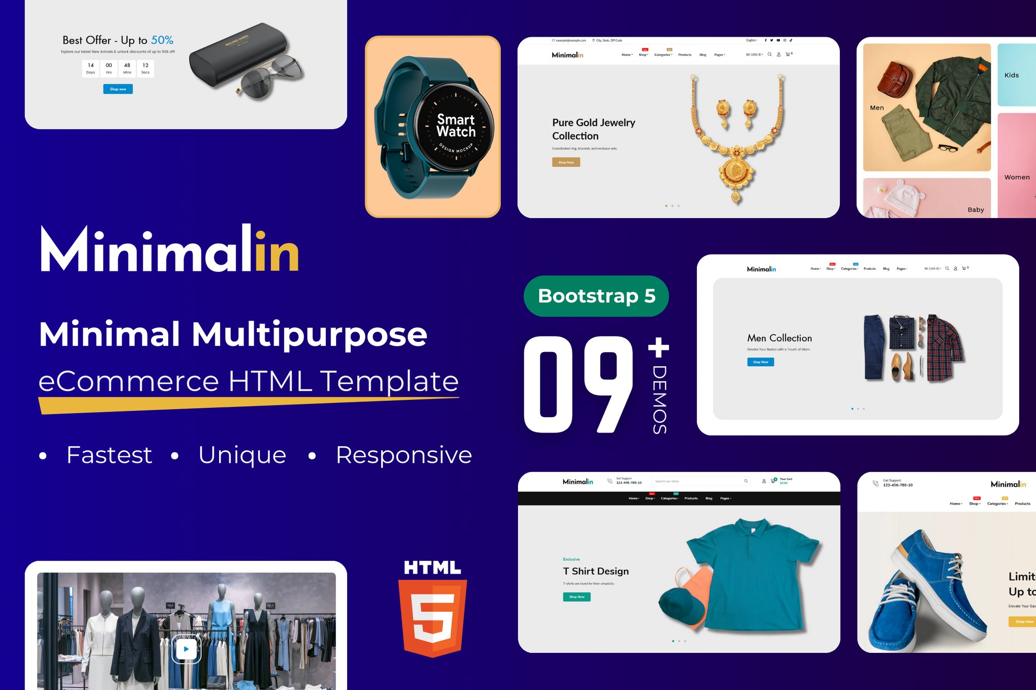 Minimalin - Minimal Ecommerce Bootstrap Template