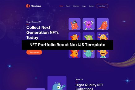 Monteno - Nft Portfolio React Nextjs Template