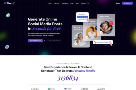 Munai - Ai Writer & Copywriting React Nextjs Templ