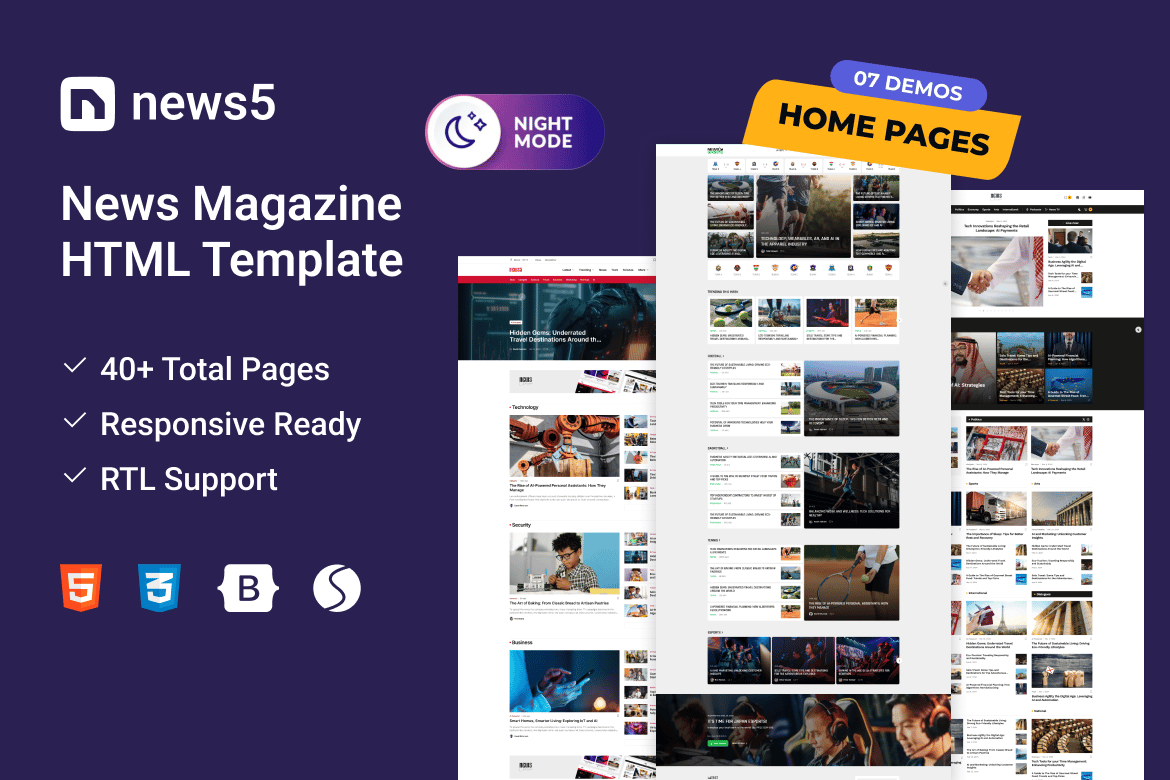News5 - News HTML Template