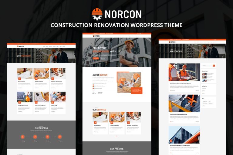 Norcon – Construction Renovation Wordpress Theme .0