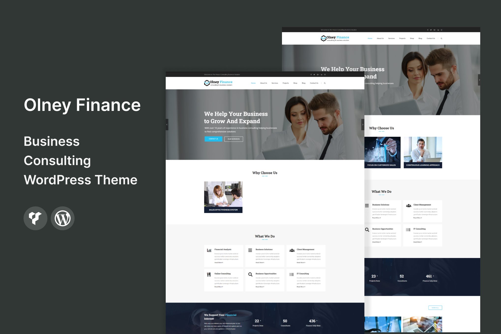 Olney Finance -Business Consulting Wordpress Theme 2.6