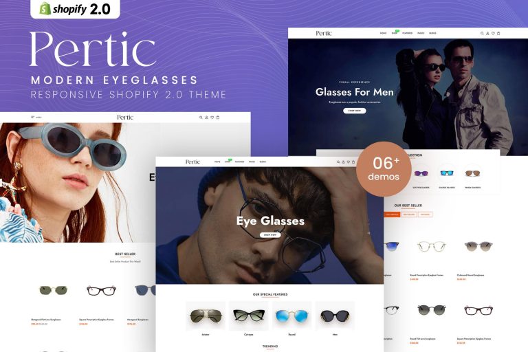 Pertic – Modern Eyeglasses Shopify 2.0 Theme