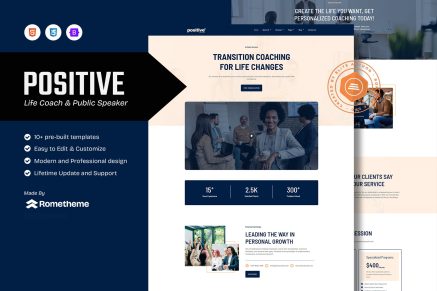 Positive - Life Coach & Public Speaker HTML