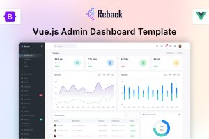 Reback – Vuejs Admin & Dashboard Template