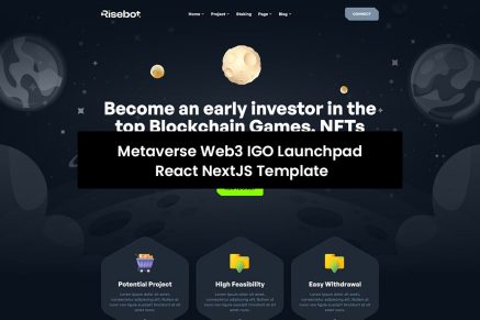Risebot - Metaverse Web3 Igo Launchpad React Nextj