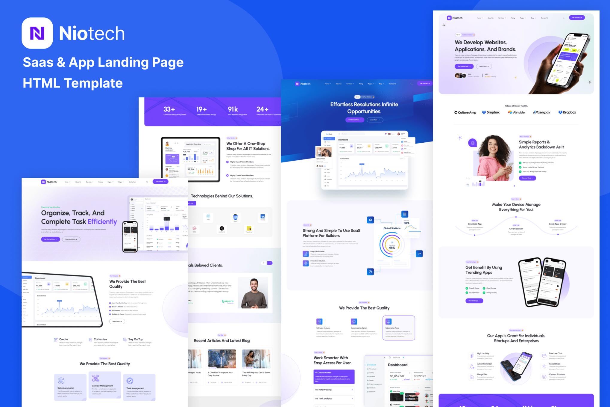 Saas & App Landing Page Template