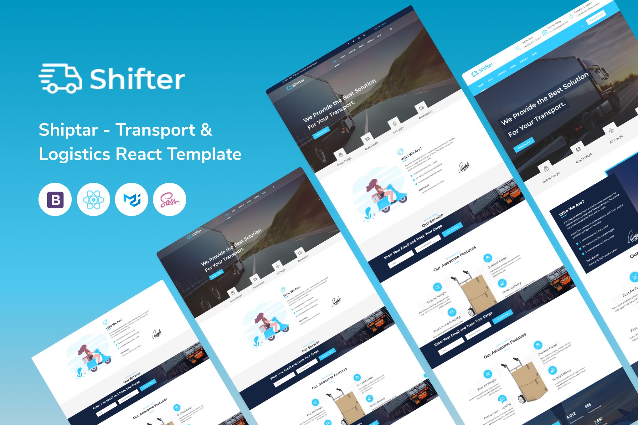 Shifter - Transport And Logistics React Template