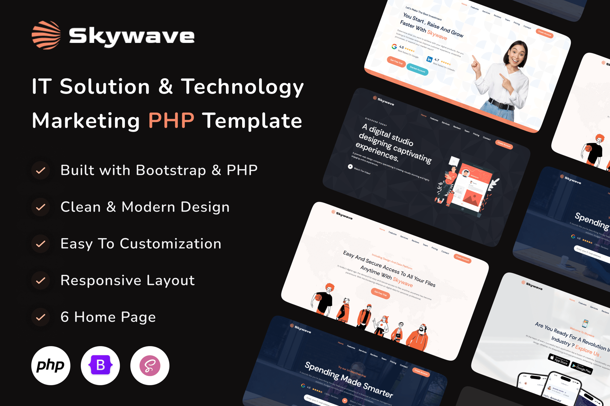 Skywave - It Solution & Technology Php Template