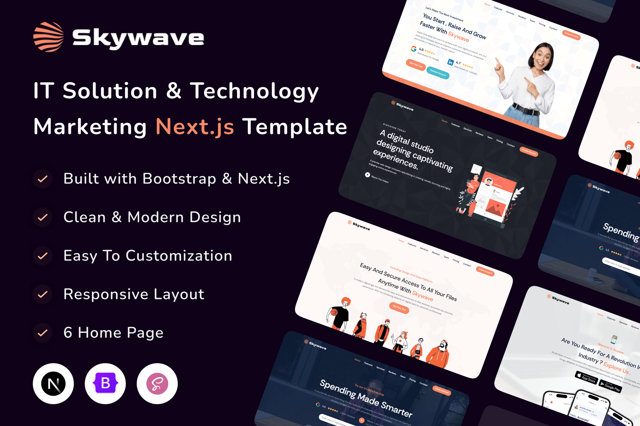 Skywave - Next.Js It Solution Technology Template