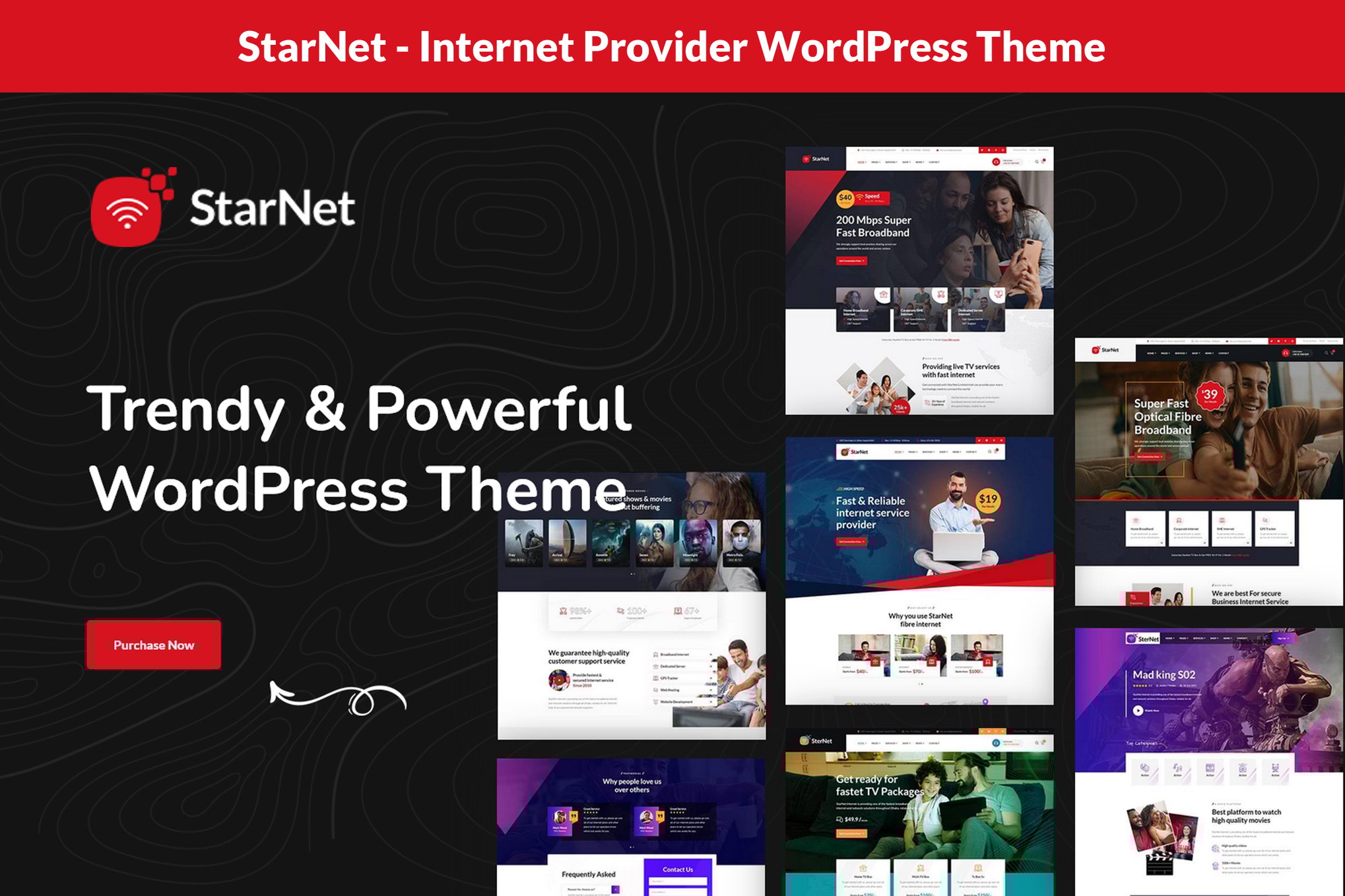 Starnet - Internet Provider Wordpress Theme 1.0