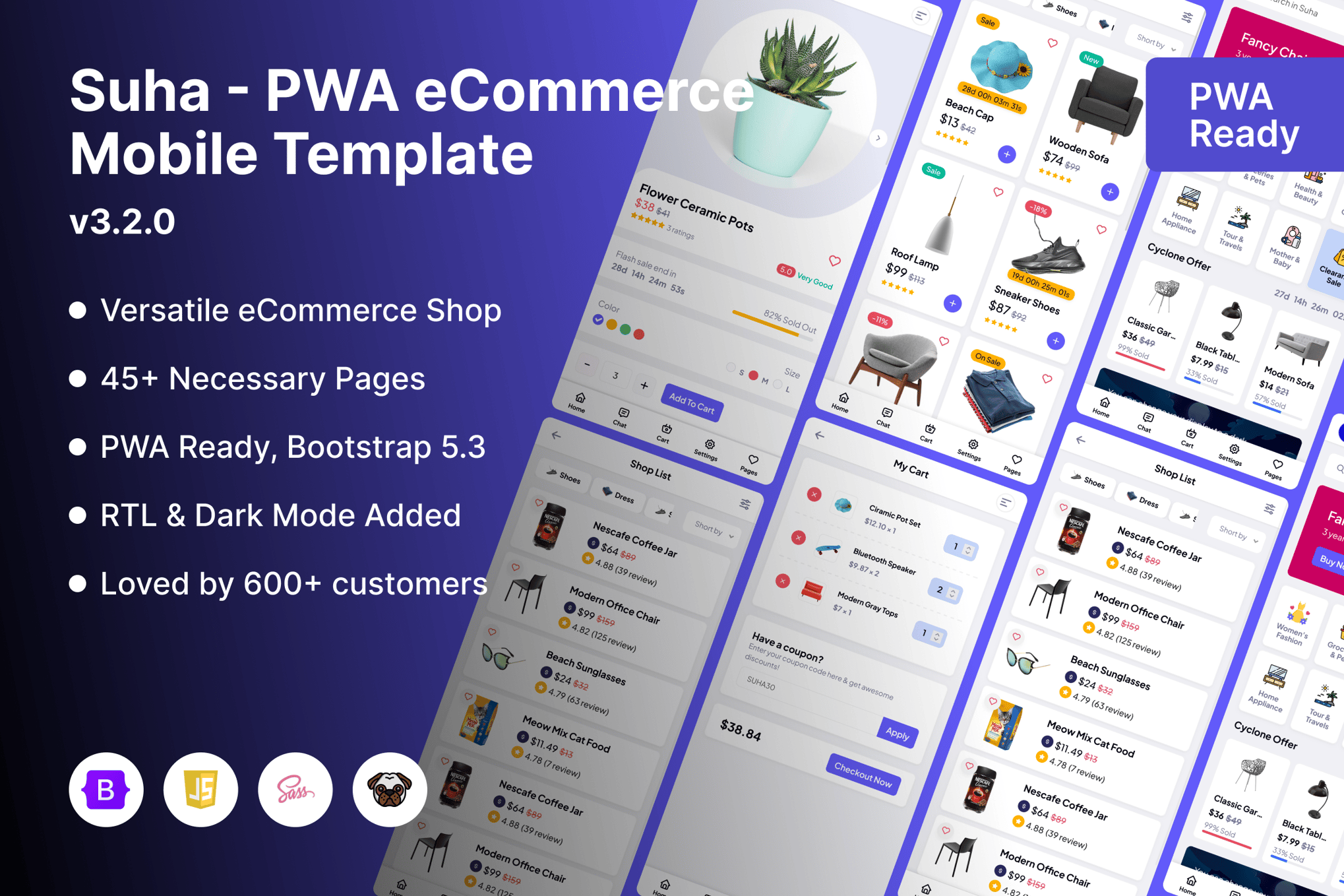 Suha - Pwa Ecommerce Mobile