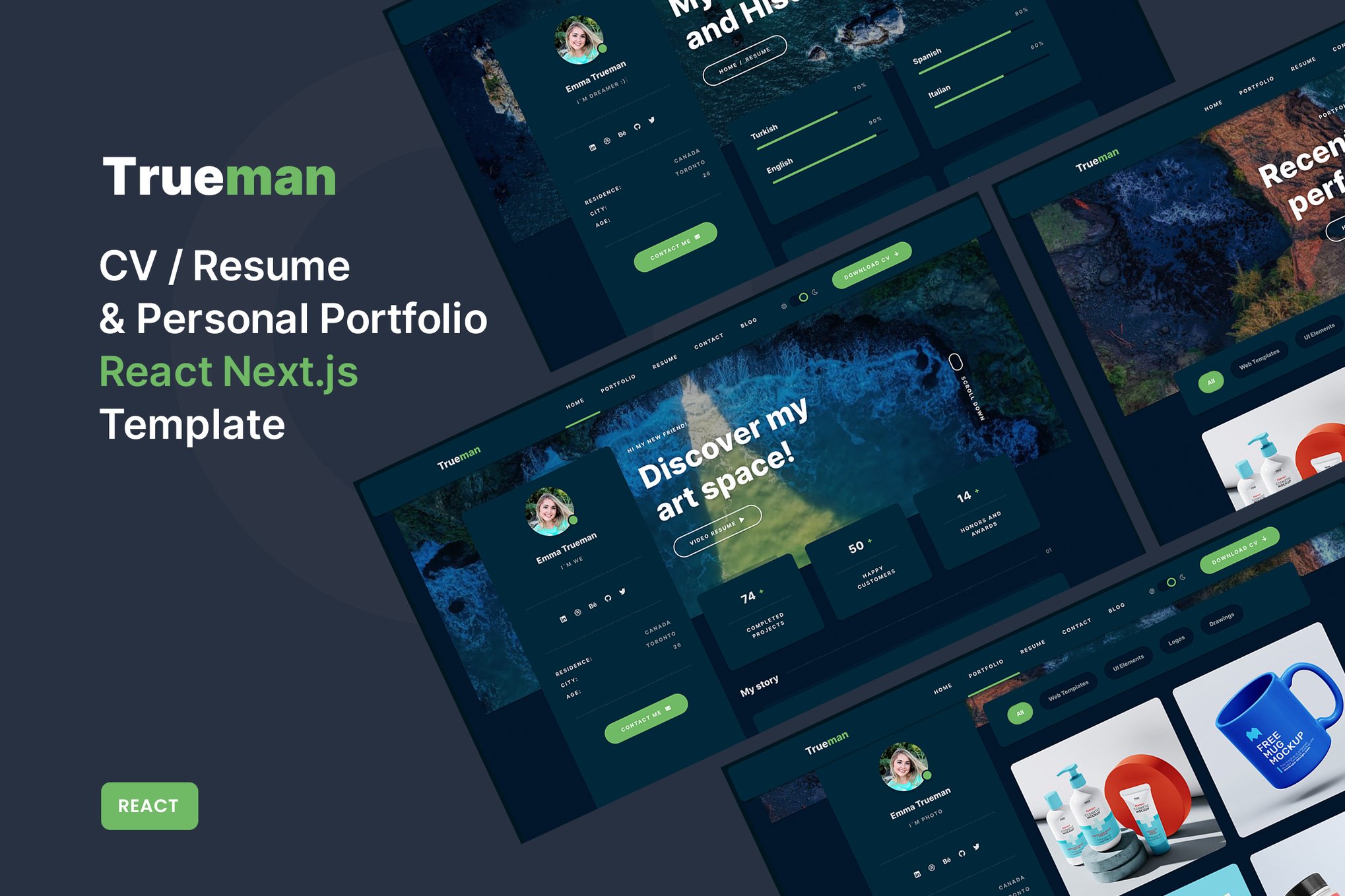 Trueman - Personal Portfolio React Template