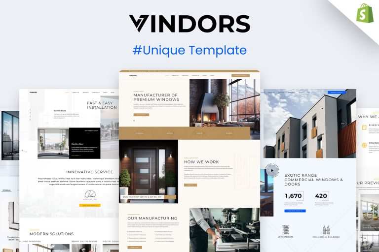 Vindors – Door Systems & Windows Shopify Theme