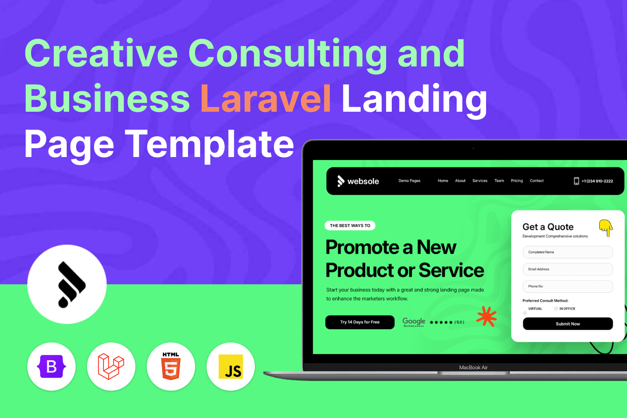 Websole - Creative & Business Laravel Landing Page