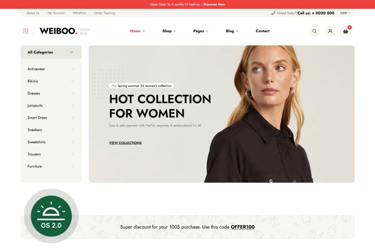 Weiboo – Multipurpose WooCommerce Theme
