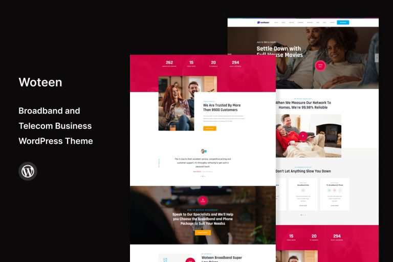 Woteen – Broadband and Telecom HTML Template
