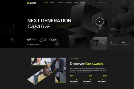 Xstar - Creative Agency & Portfolio React Nextjs T