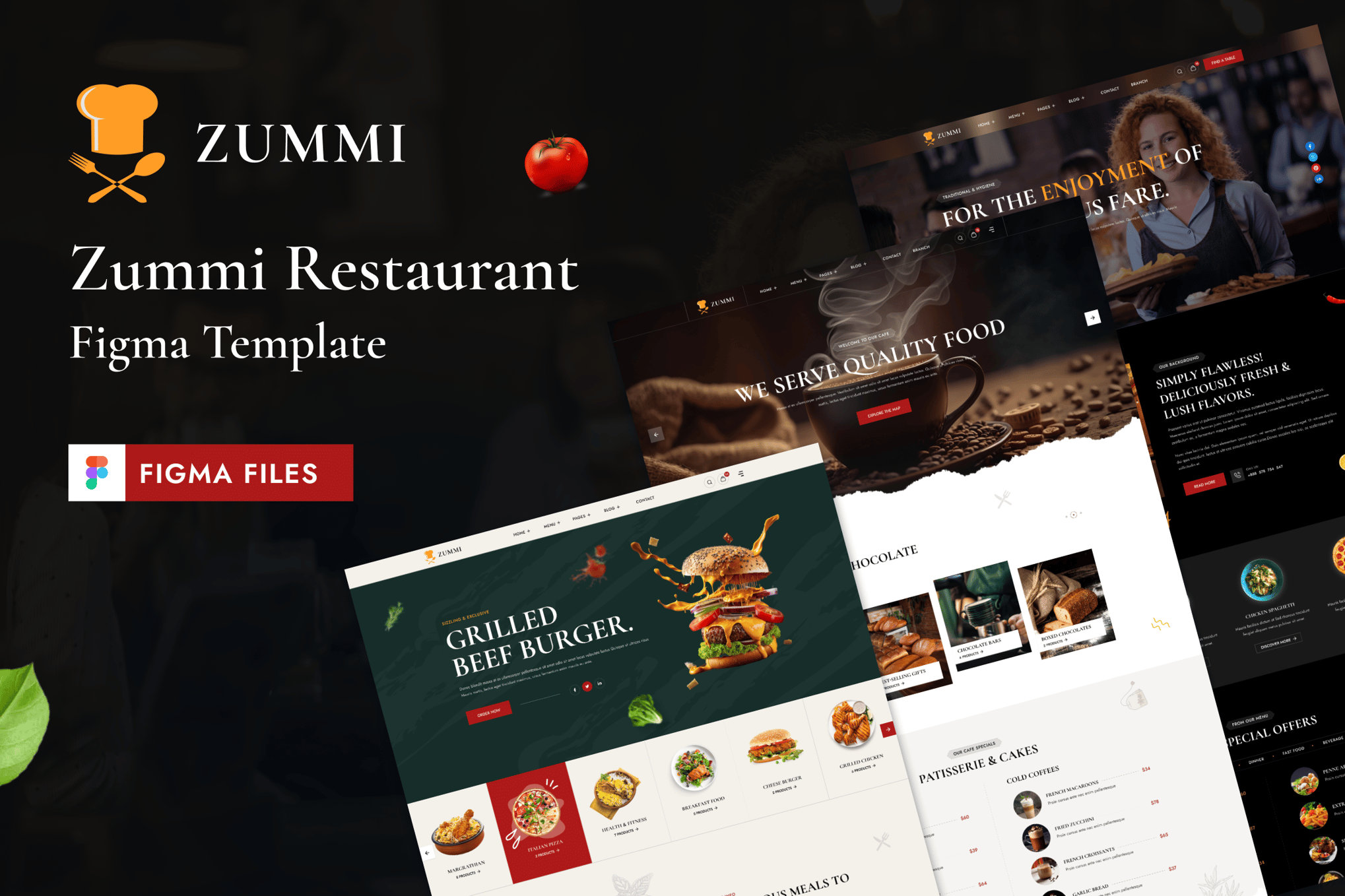 Zummi - Cafe And Restaurant Figma Template